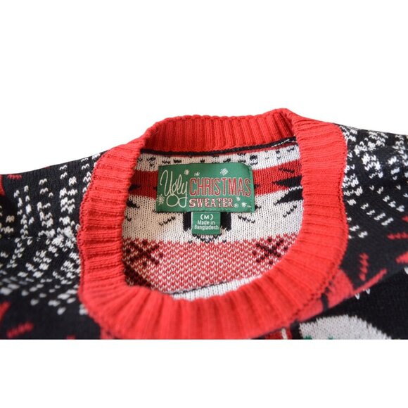 The Ugly Sweater Co Ugly Christmas Sweater Santa Drinking Beer Men's Size Medium - Picture 7 of 10